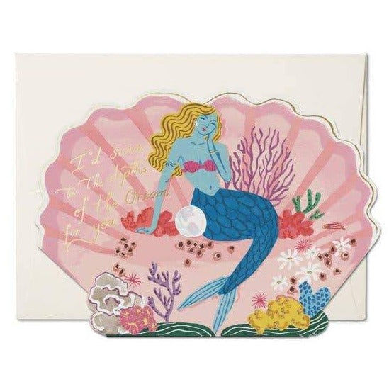 Blue Mermaid Card