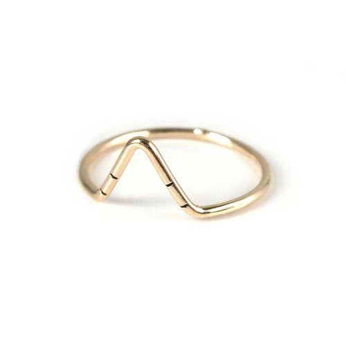 Peak Stacking Ring | Gold