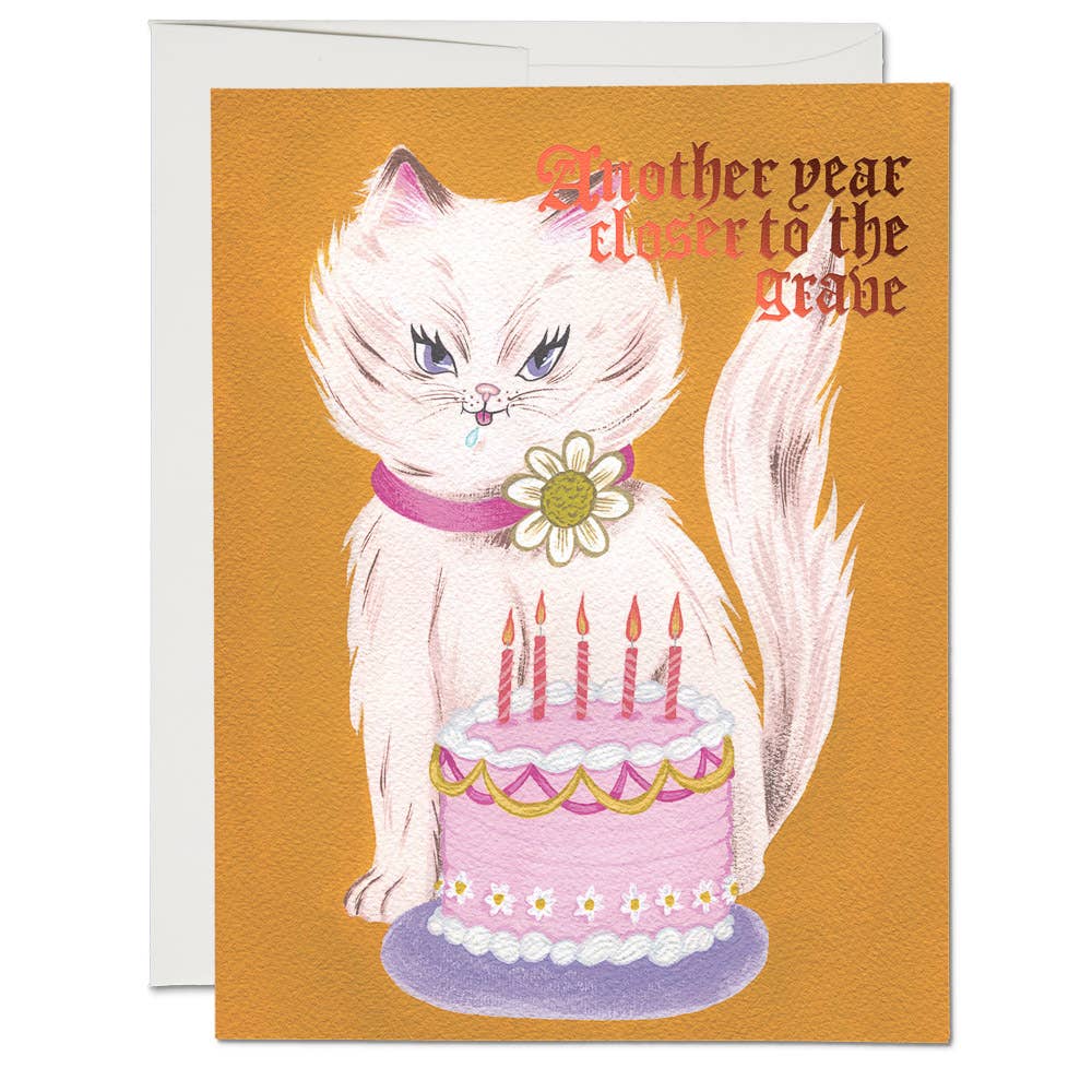 Kitty and Cake Birthday Card