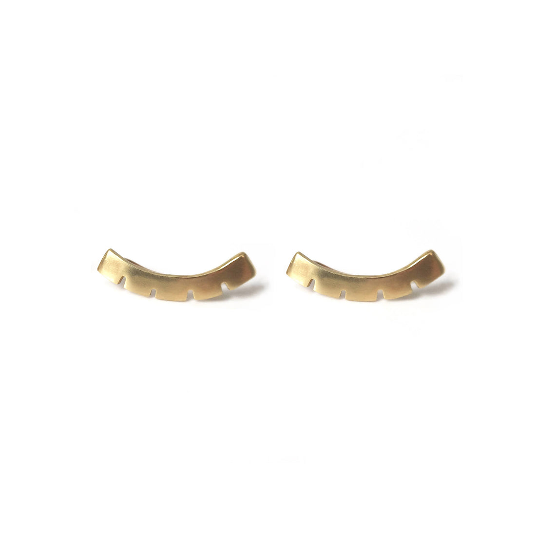Birch Earpin Brass Earrings