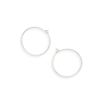 Minimal Silver Hoop Earrings
