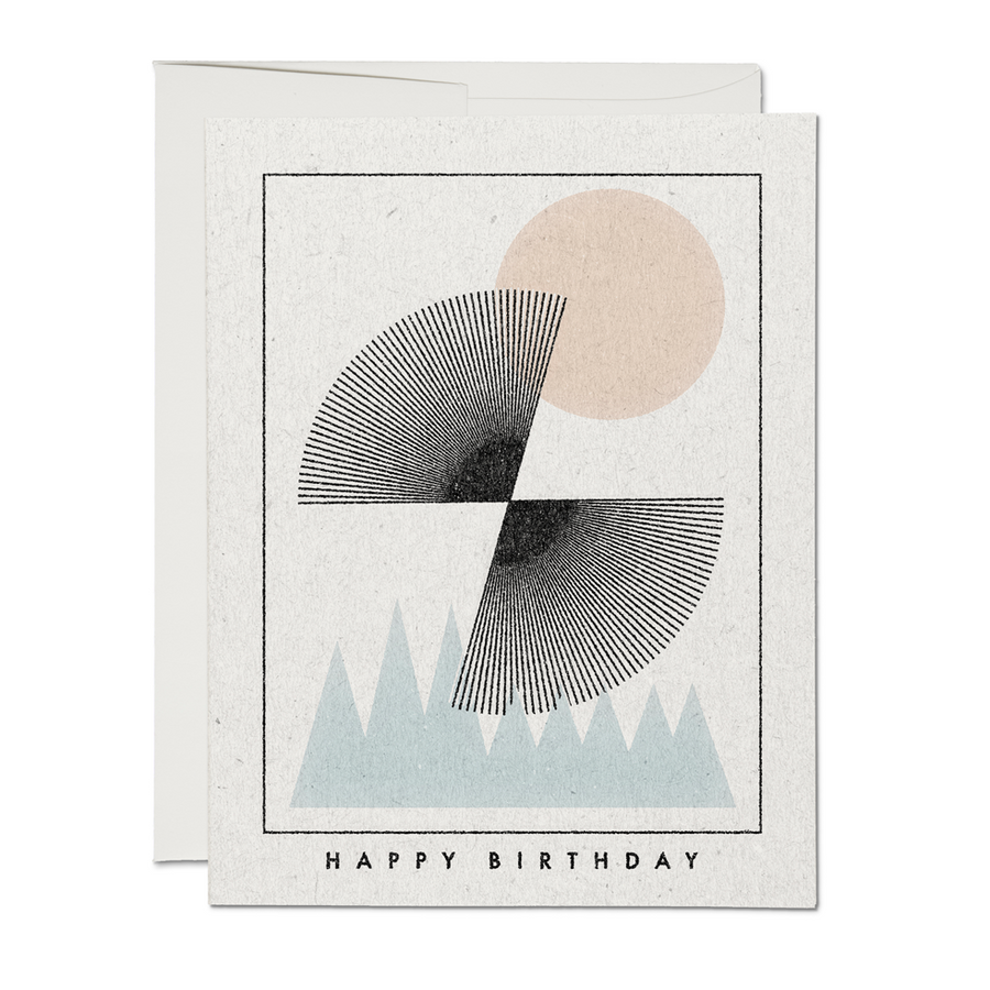 Sun Over Mountains Birthday Card