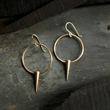 Small Spike Hoop Earrings