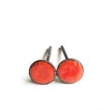 Red Enamel Studs