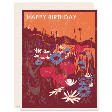 Wildflowers Happy Birthday Card