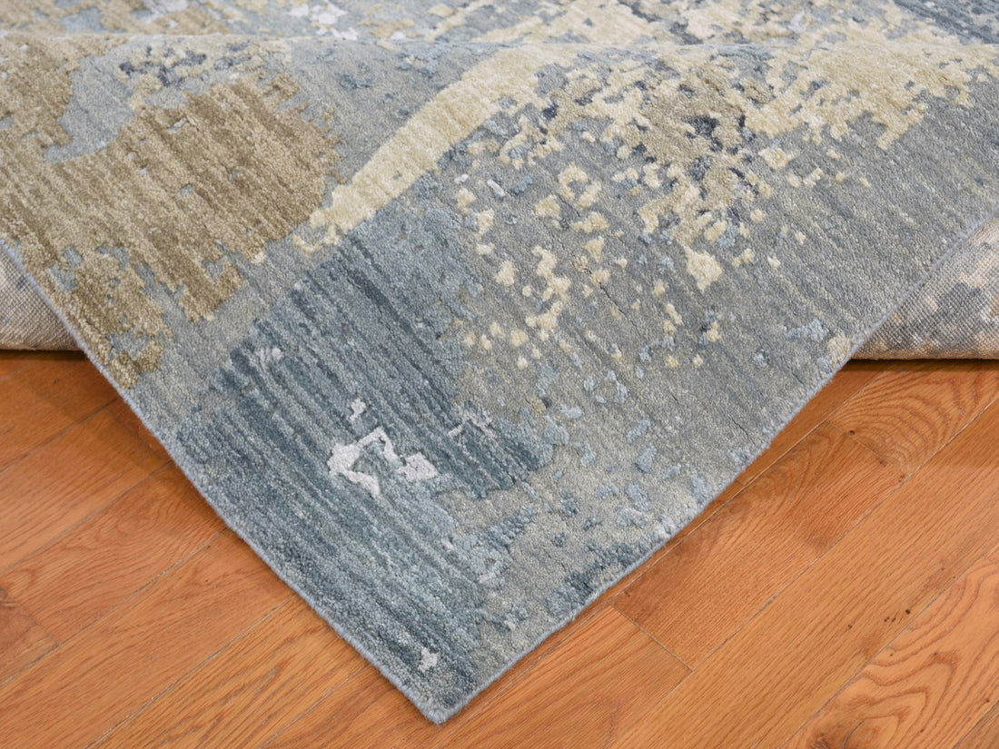8'0"x10'2" | Grey & Beige Abstract Rug | 19462