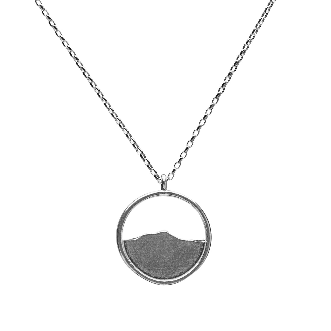 Mountain Silhouette Necklace | Silver