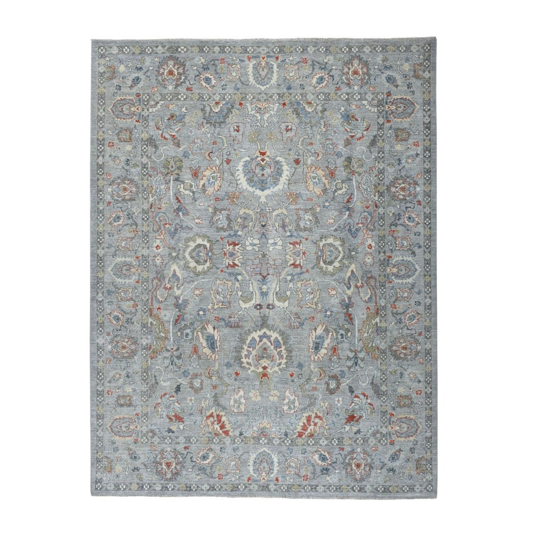 8'0"x9'9" | Grey Multi Tabriz | Wool | 20431