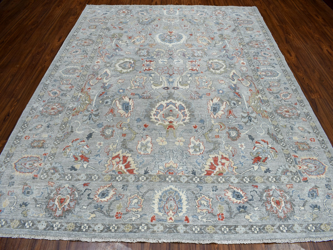 8'0"x9'9" | Grey Multi Tabriz | Wool | 20431