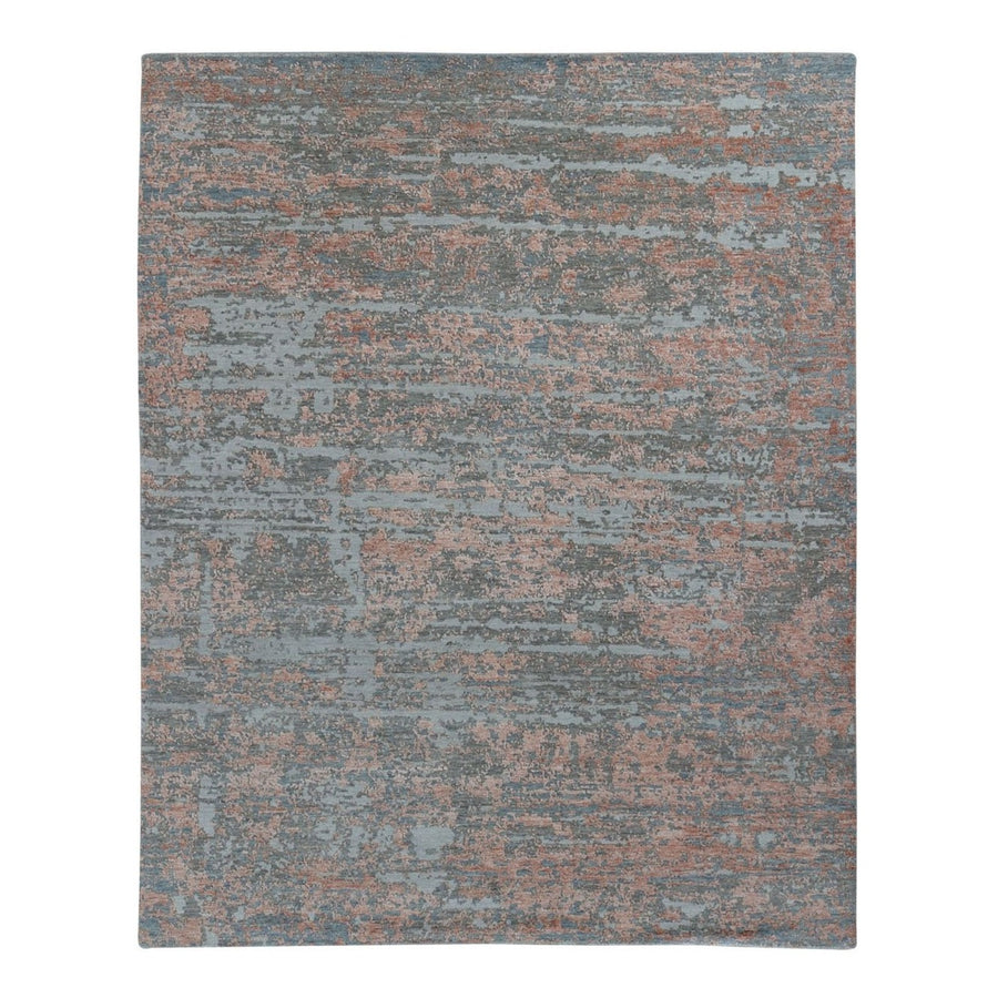 8'0"x10'0" | Abstract Grey | Wool and Silk | 21230