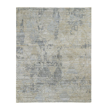 8'0"x10'0" | Textured Pastel | Wool and Silk | 21233