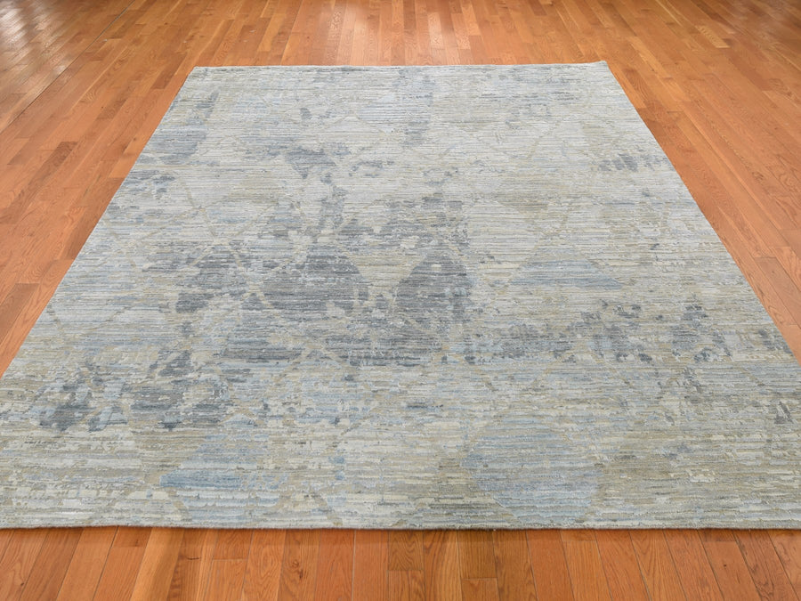 8'0"x10'0" | Textured Pastel | Wool and Silk | 21233