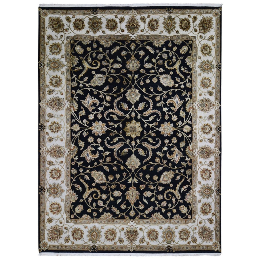 9'1"x12'0" | Rajasthan Black | Wool and Silk | 21249