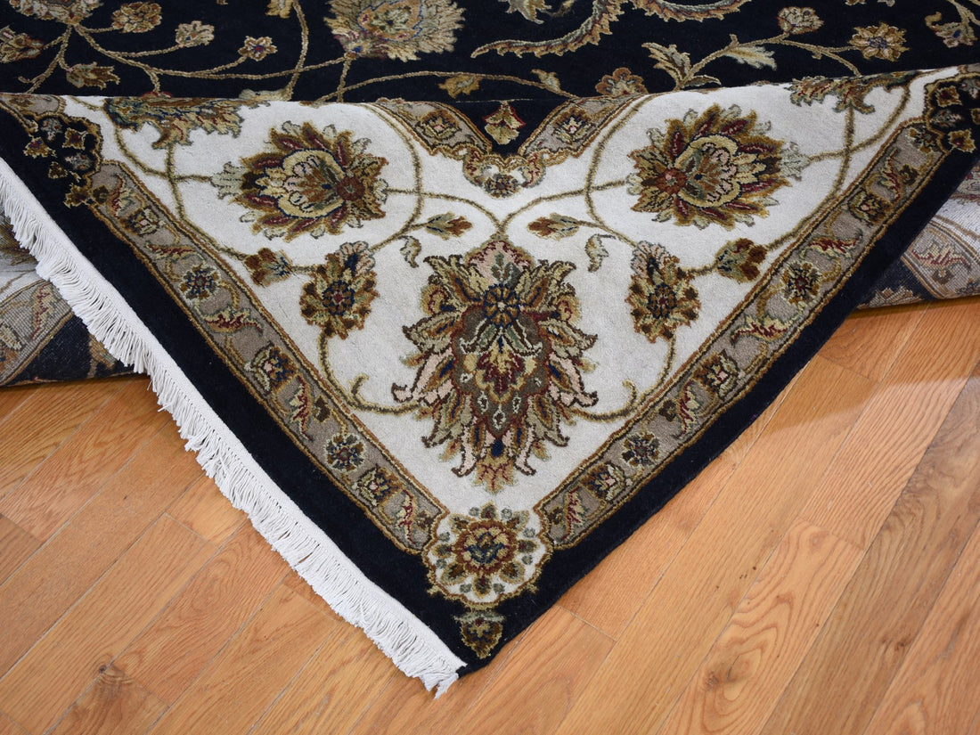 9'1"x12'0" | Rajasthan Black | Wool and Silk | 21249