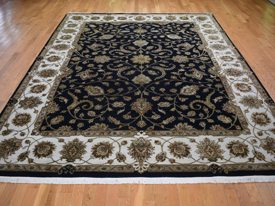 9'1"x12'0" | Rajasthan Black | Wool and Silk | 21249