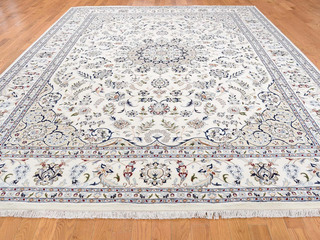 8'10"x12'1" | Ivory Nain | Wool and Silk | 21250