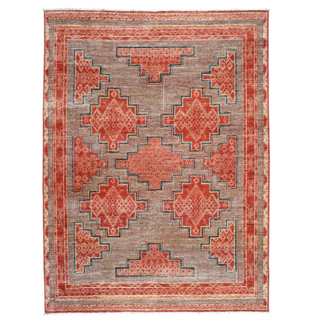 9'0"x11'7" | Southwest Multicolor | Wool | 21256