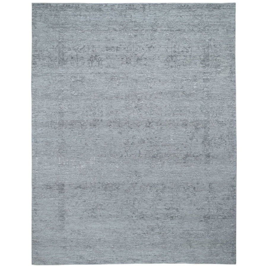 8'0"x10'0" | Broken Grey Tabriz | Wool and Silk | 21272