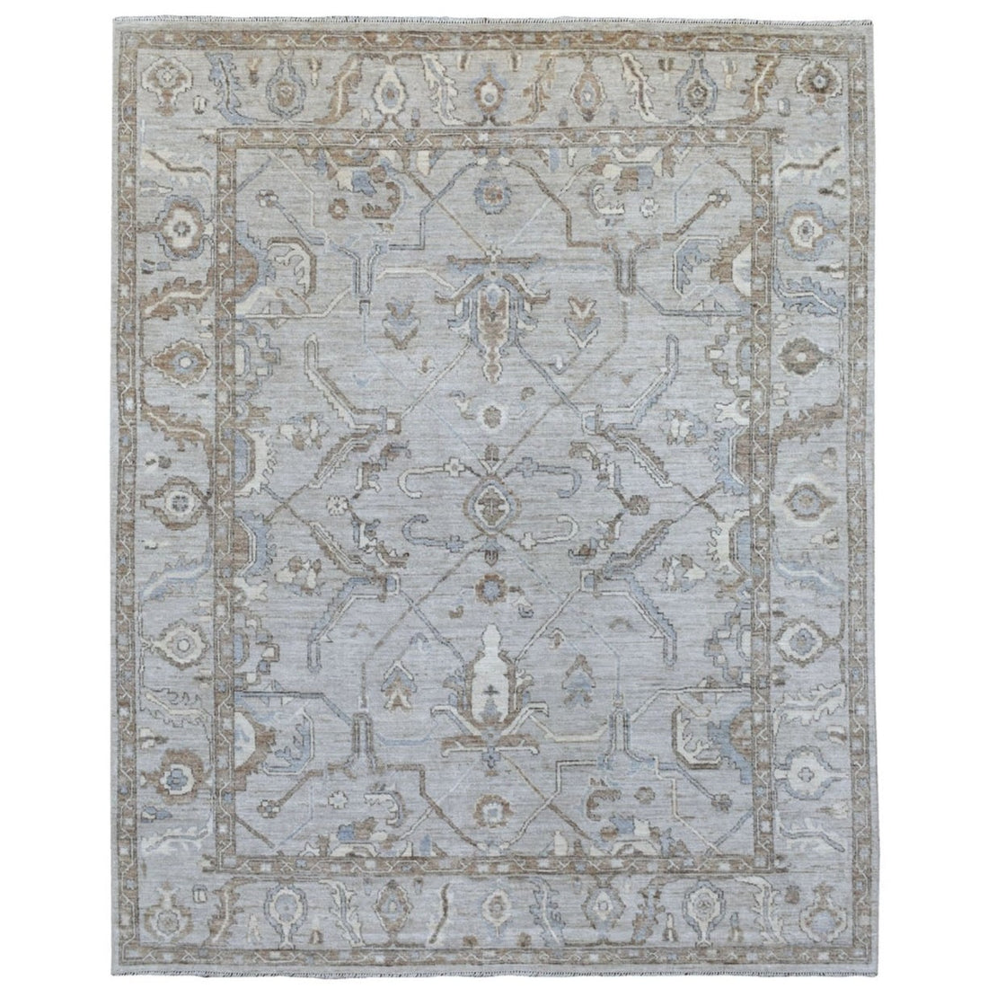 8'2" x 10'4" | Cream Grey Oushak | Wool | 23048