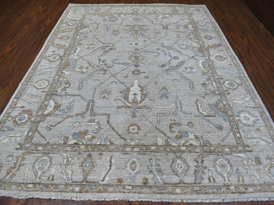 8'2" x 10'4" | Cream Grey Oushak | Wool | 23048
