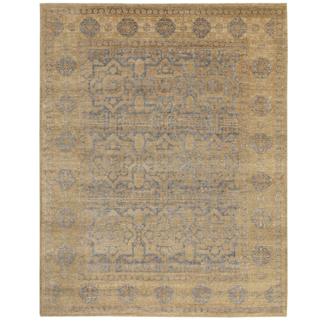 8'0" x 10'0" | Gold Mamluk | Wool and Silk | 23049