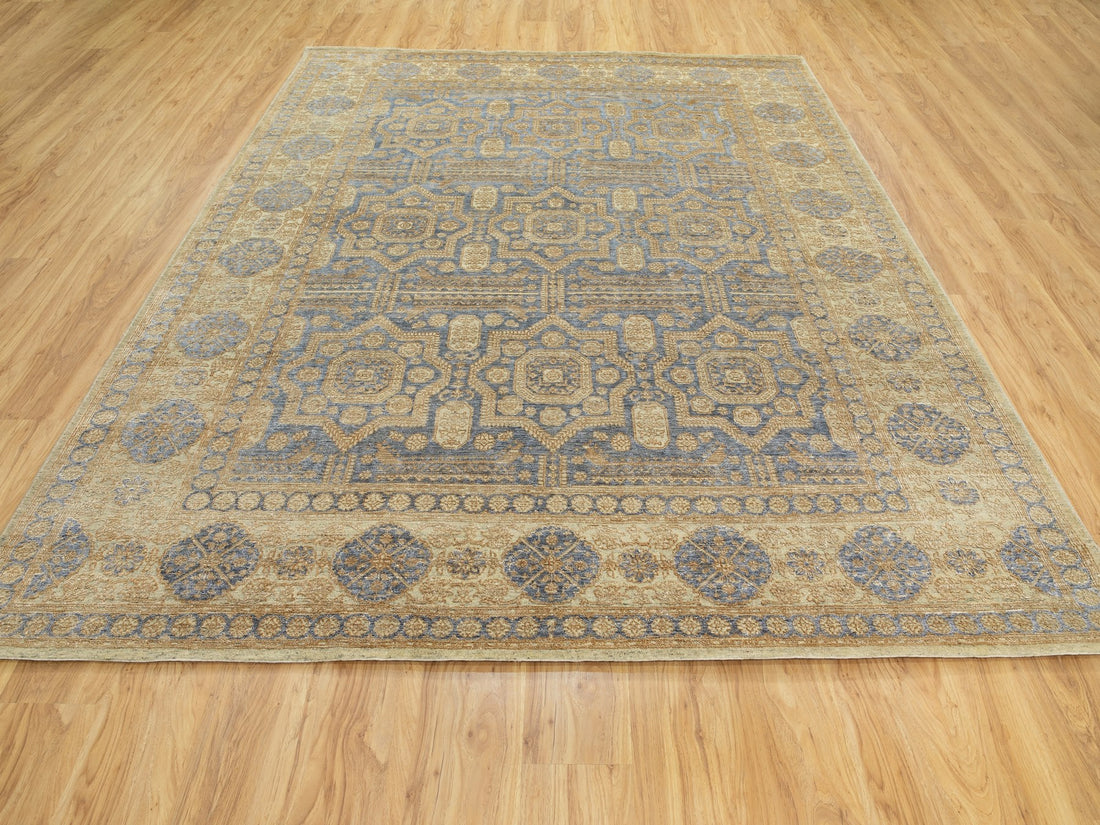 8'0" x 10'0" | Gold Mamluk | Wool and Silk | 23049