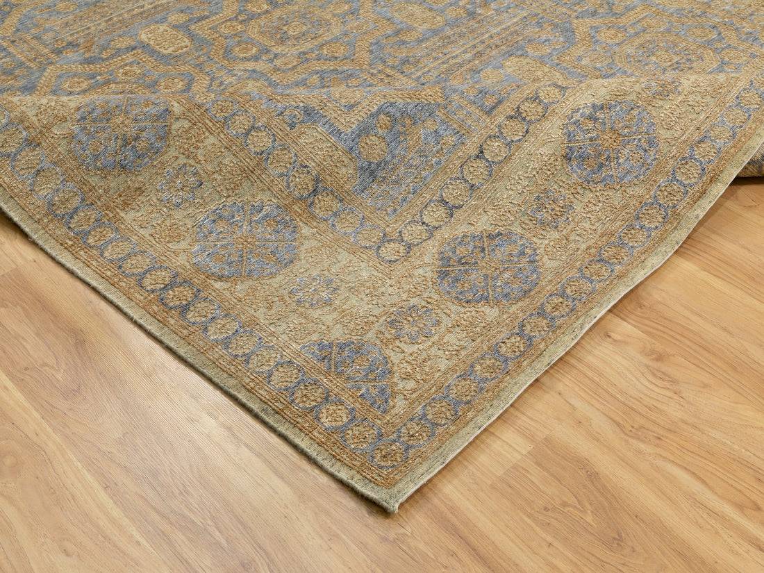 8'0" x 10'0" | Gold Mamluk | Wool and Silk | 23049