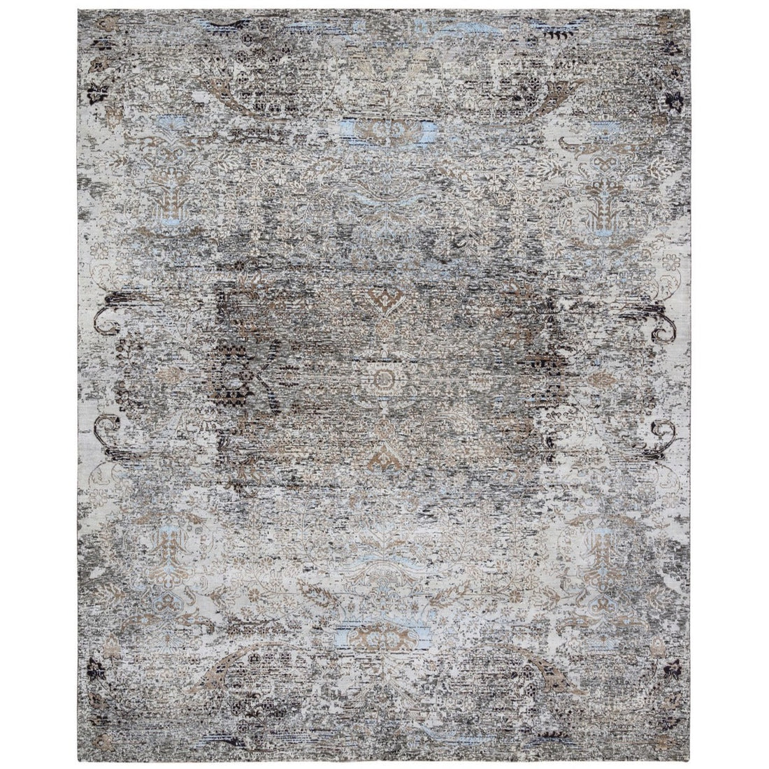 8'2" x 9'10" | Transitional Persian | Wool and Silk | 24356