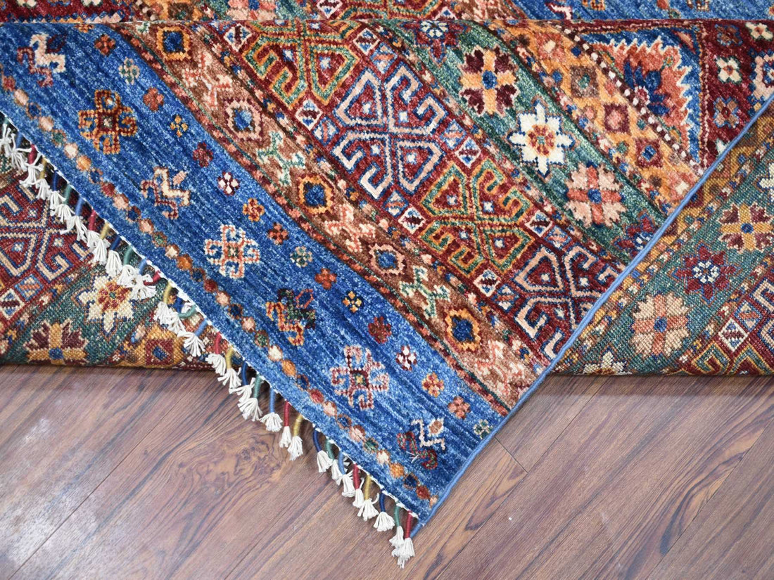 9'1" x 12'3" | Natural Blue Khorjin | Wool | 24658