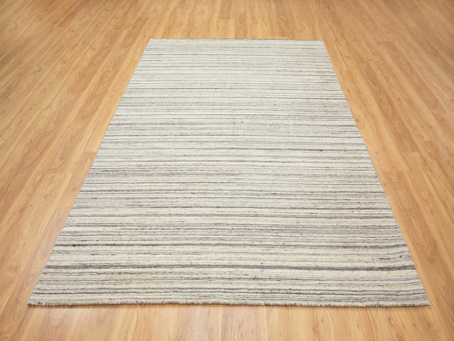 6'0" x 9'0" | Beige Loomed Rug | Wool | 24581
