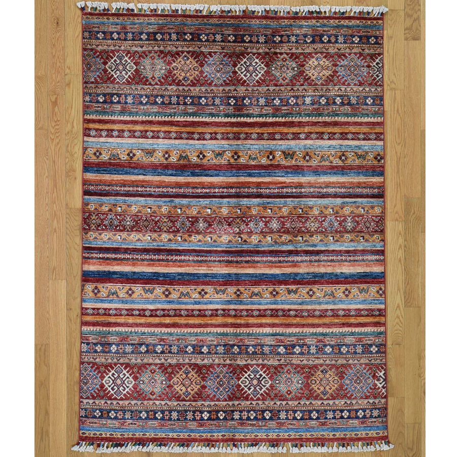 5'0" x 6'10" | Kazak Khorjin | Wool | 24588