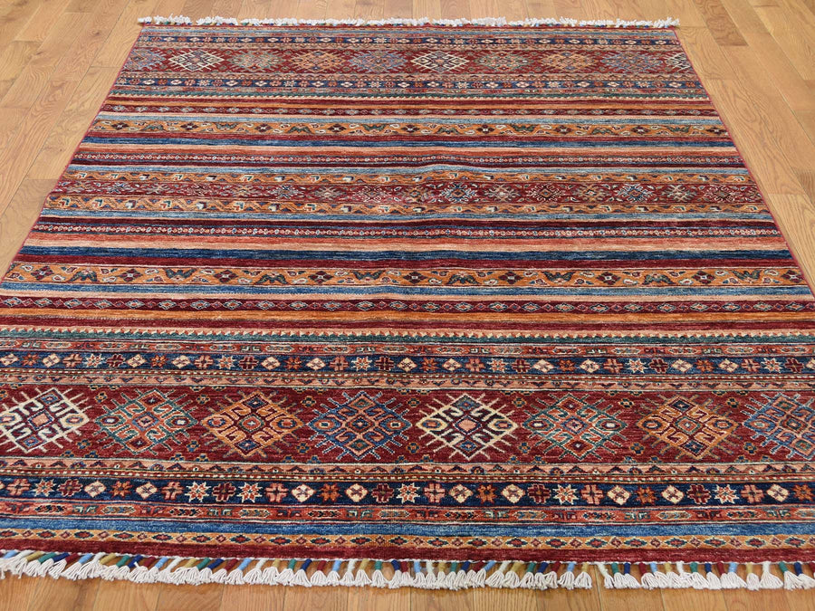 5'0" x 6'10" | Kazak Khorjin | Wool | 24588