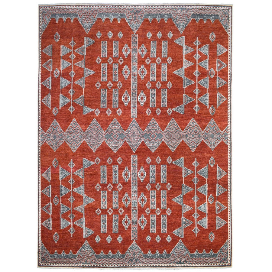 10'0" x 13'7" | Rust Berber Rug | Wool | 24626