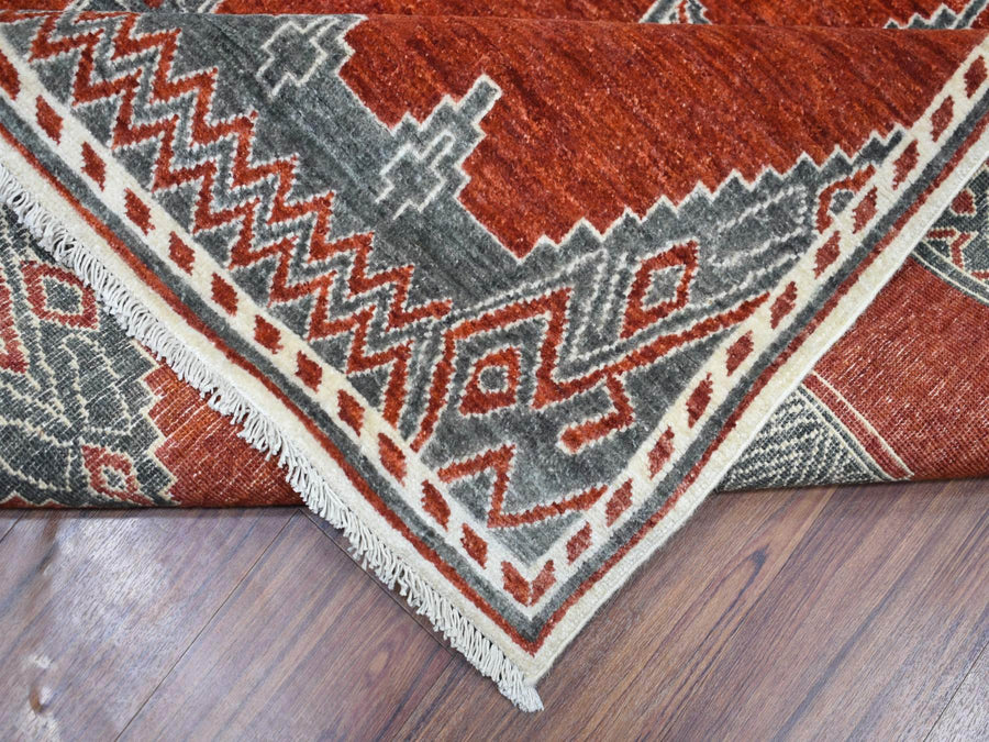 10'0" x 13'7" | Rust Berber Rug | Wool | 24626