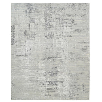 8'1" x 10'0" | Abstract Undyed Rug | Wool | 24630