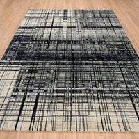 8'2" x 9'9" | Geo Lines Design Rug | Wool | 24640