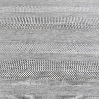 8'1" x 10'3" | Grey Grass Design | Wool and Silk | 24641