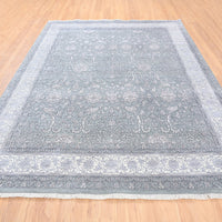 8'0" x 10'0" | Grey Transitional Persian | Wool and Silk | 24645