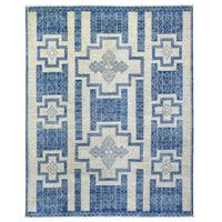 8'0" x 9'9" | Blue Berber Rug | Wool | 24647