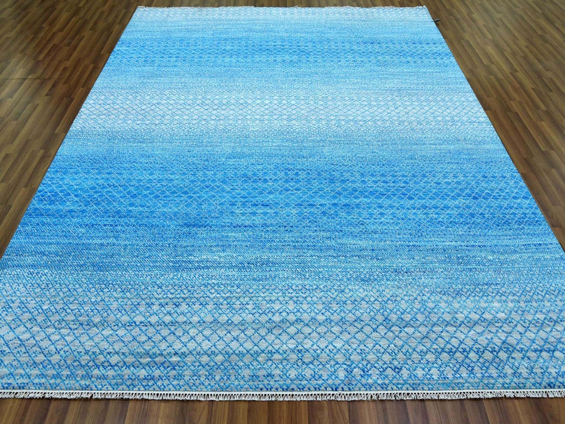 8'0" x 9'10" | Cerulean Chairoscuro Rug | Wool | 24650