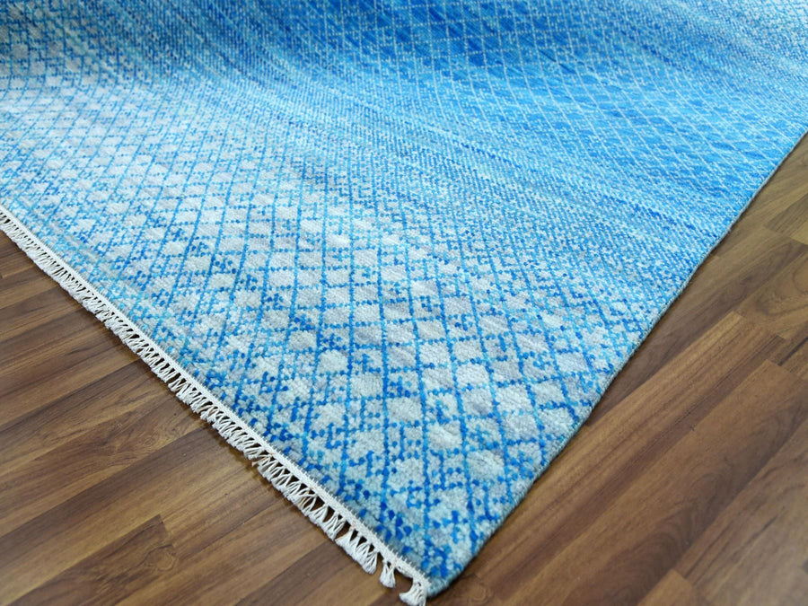8'0" x 9'10" | Cerulean Chairoscuro Rug | Wool | 24650