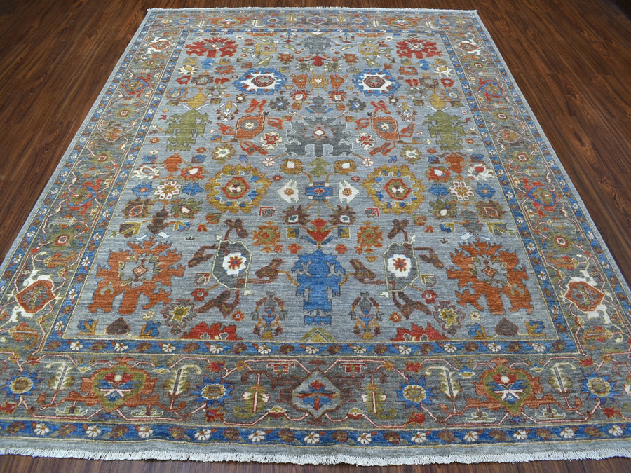 8'0" x 9'10" | Grey Mahal Peshawar | Wool | 24860