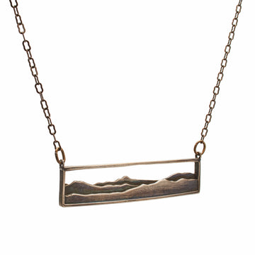 Mountainscape Necklace | Bronze