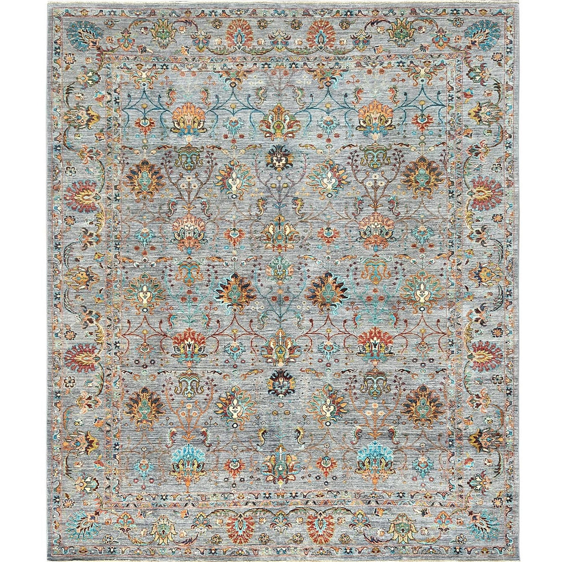 8'0" x 9'6" | Grey Peshawar | Wool | 25109