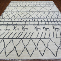 9'1" x 11'6" | Ivory Moroccan | Wool | 25117