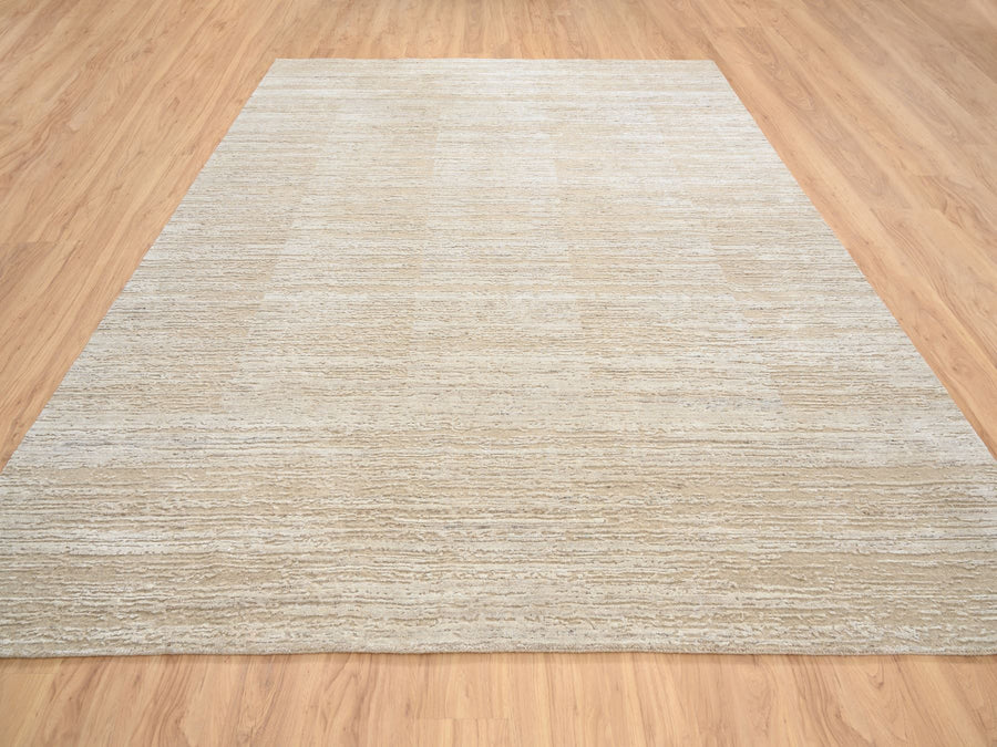 9'1" x 11'10" | Beige Loomed | Wool | 25122