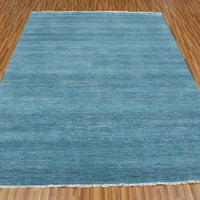 8'1"x 10'3" | Teal Grass | Wool and Silk | 25145