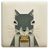Motawi Squirrel in Cream - 3x3