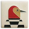 Motawi Woodpecker in Cream - 3x3