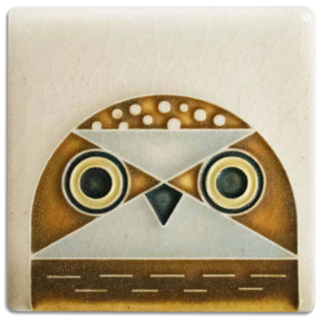 Motawi Owlet in Cream - 3x3